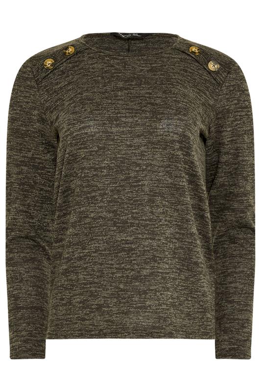 M&Co Brown Button Detail Long Sleeve Tunic Top | M&Co 5
