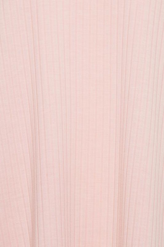 LTS Tall Women's Pink Ribbed V-Neck Swing Top | Long Tall Sally  5