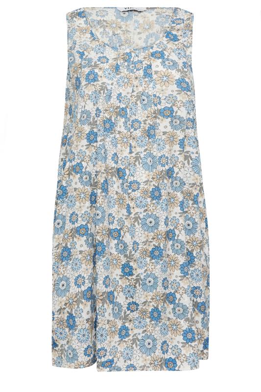 YOURS Plus Size Blue Floral Print Pocket Dress | Yours Clothing 6