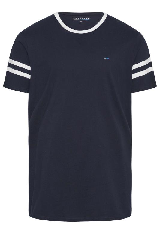 BadRhino Navy Blue Baseball Stripe T-Shirt | BadRhino 3