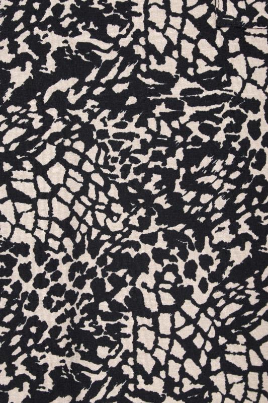 Curve Beige Brown Leopard Print V-Neck Zip Top_S.jpg