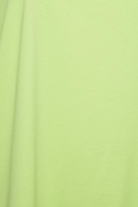 YOURS Plus Size Lime Green Oversized Boxy T-Shirt | Yours Clothing 5