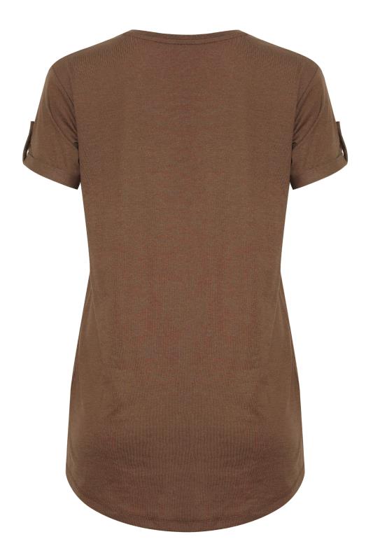 Tall Women's LTS Brown Short Sleeve Pocket T-Shirt | Long Tall Sally 7