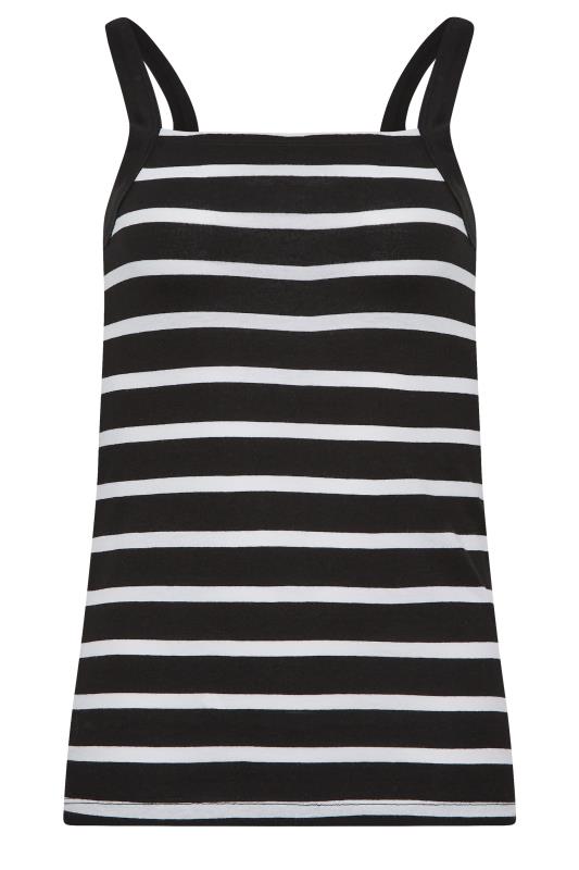 LTS Tall Women's Black & White Stripe Square Neck Vest Top | Long Tall Sally 6