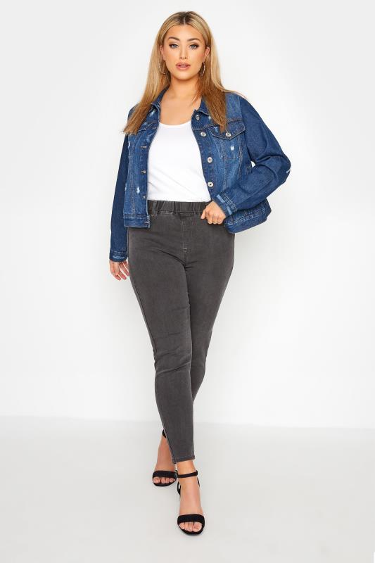 Plus Size Grey GRACE Jeggings | Yours Clothing 2