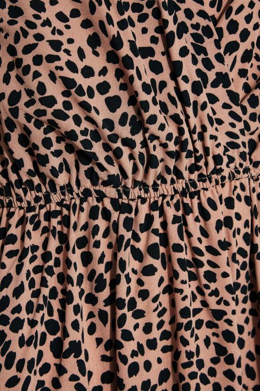 LTS Tall Women's Blush Pink Dalmatian Print Tie Sleeve Midi Dress | Long Tall Sally 5