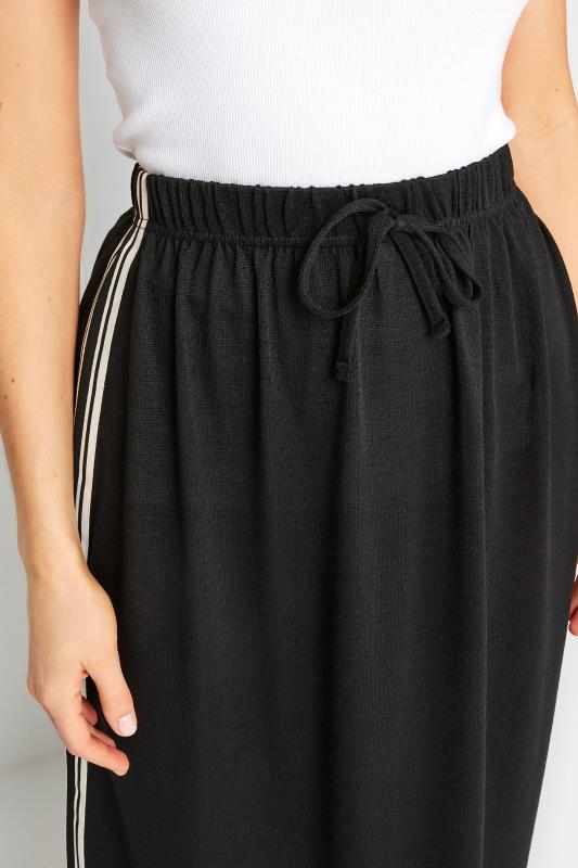 LTS Tall Black Side Stripe Panel Maxi Skirt | Long Tall Sally 4