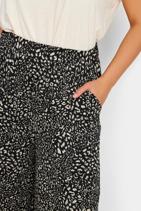 YOURS Plus Size Black & Natural Lepoard Print Midaxi Culottes | Yours Clothing 3