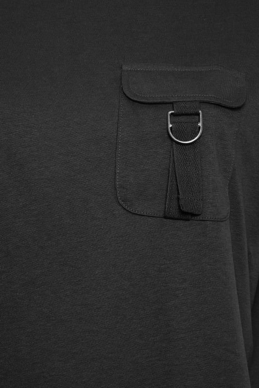 LIMITED COLLECTION Plus Size Black Utility Pocket T-Shirt | Yours Clothing 5