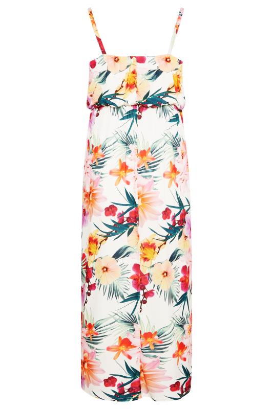 YOURS LONDON Curve White Tropical Cami Maxi Dress 7