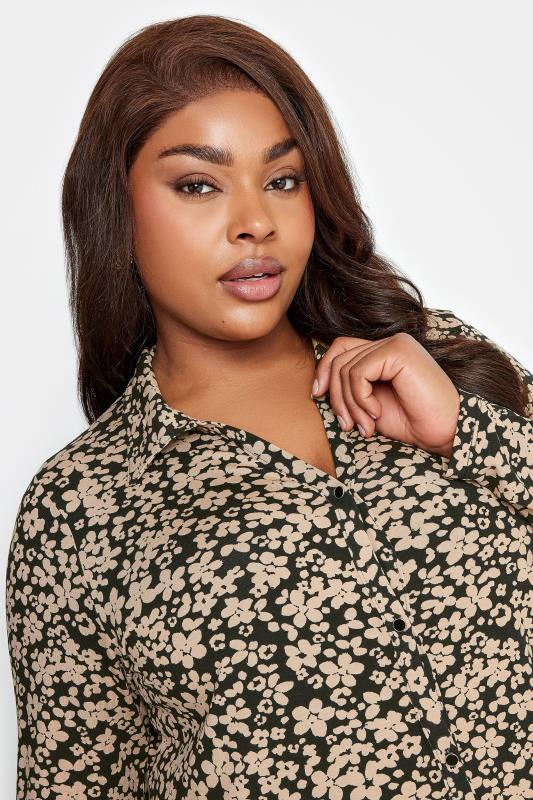 YOURS Curve Black Floral Tunic Shirt | Yours Clothing 4