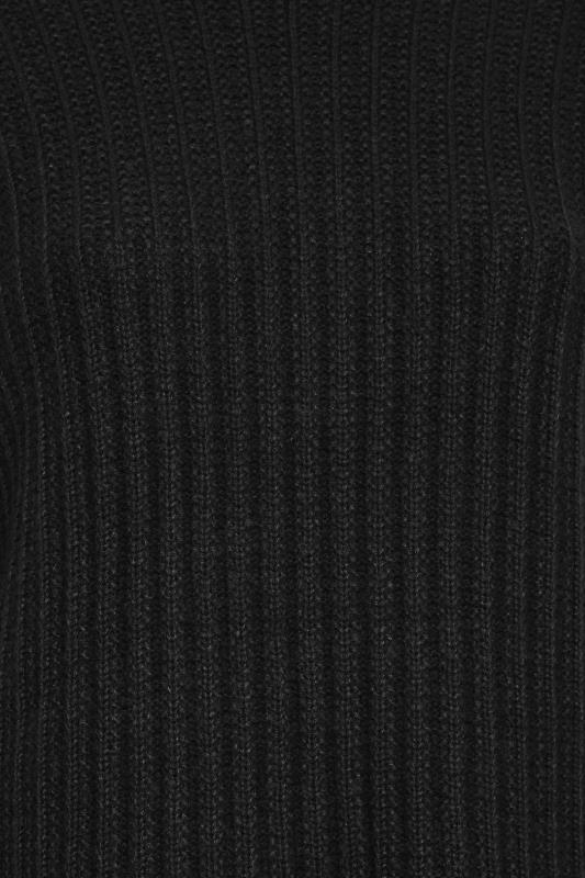 YOURS Plus Size Black Fringe Detail Knitted Jumper | Yours Clothing 5