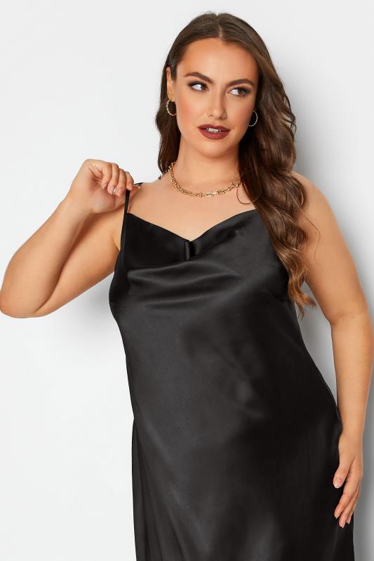 LIMITED COLLECTION Plus Size Black Cowl Neck Dress | Yours Clothing  4