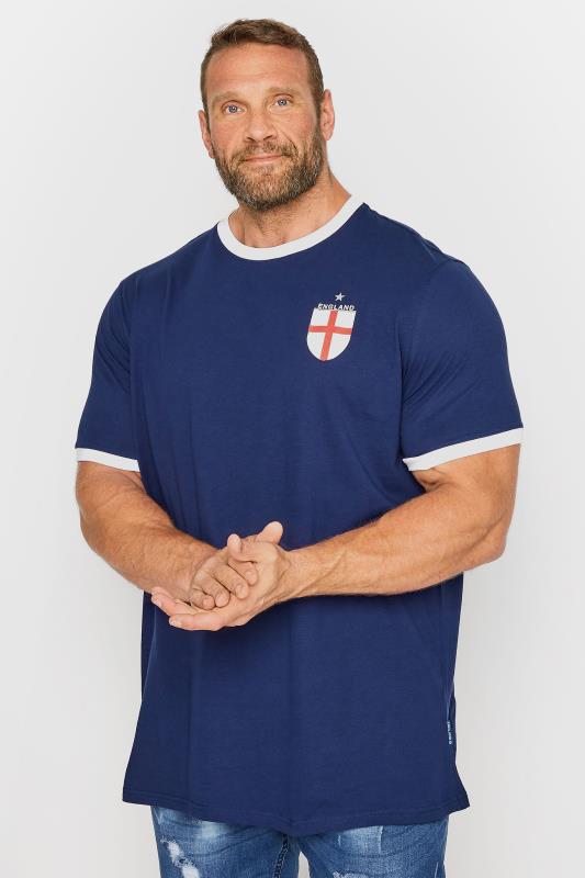 D555 Big & Tall Blue England Football T-Shirt | BadRhino 1