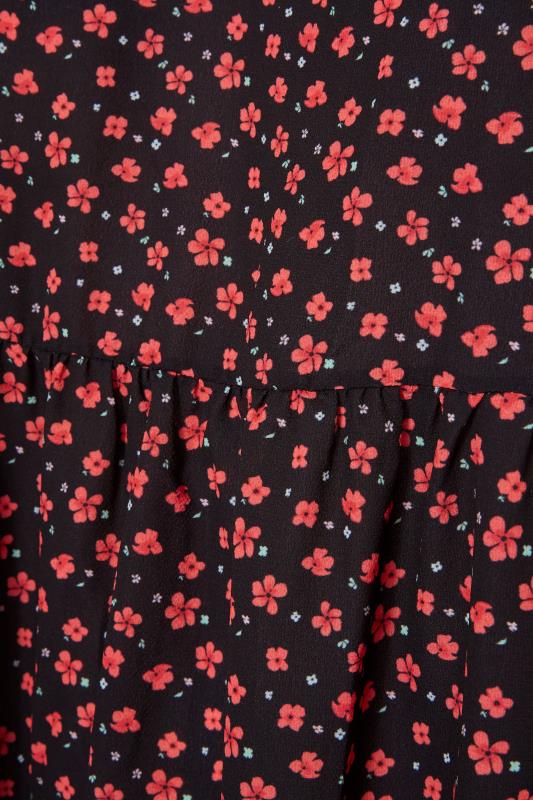 YOURS LONDON Curve Black Ditsy Floral Smock Tunic_S.jpg