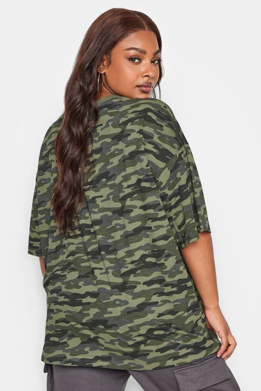 YOURS 2 PACK Plus Size Khaki Green & Black Camo Print T-Shirts | Yours Clothing 4