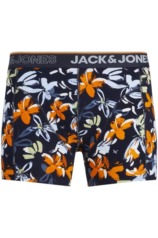 JACK & JONES Big & Tall 3 PACK Navy Blue & Khaki Green Floral Print Boxers 6