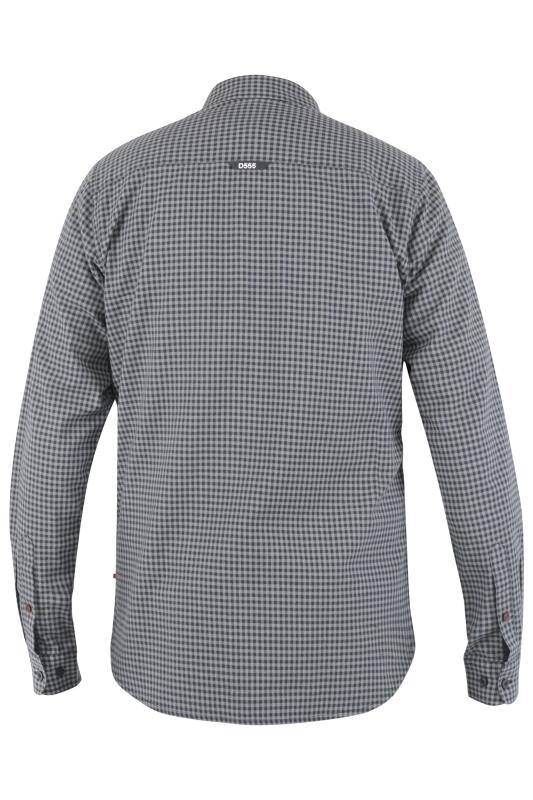 D555 Navy Check Cotton Flannel Shirt_BK.jpg