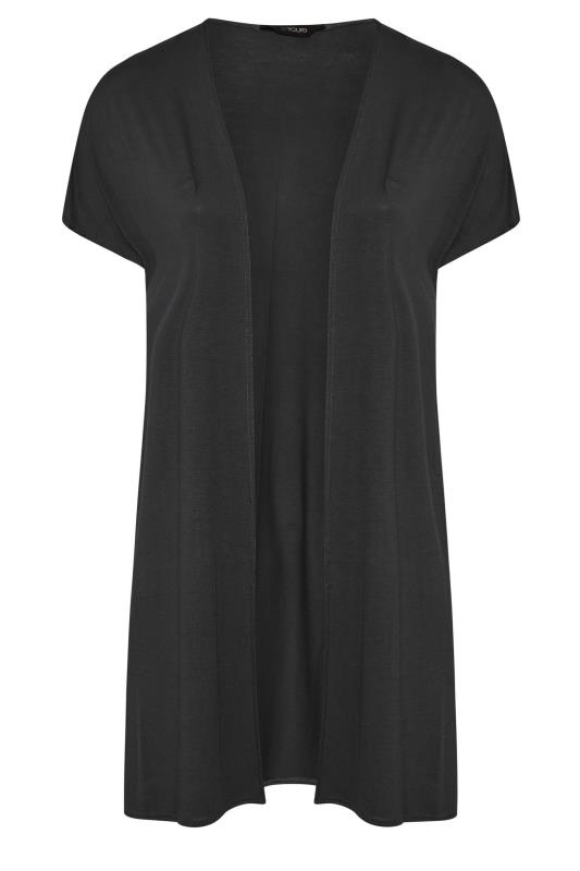 Plus Size Black Grown On Sleeve Cardigan | Yours Clothing  6