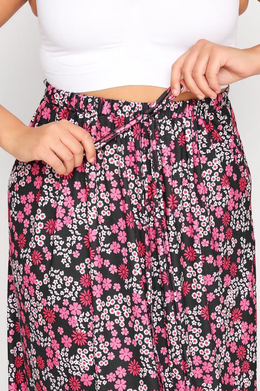 LIMITED COLLECTION Curve Pink Floral Midaxi Skirt_C.jpg