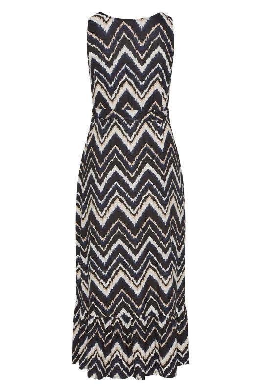 YOURS LONDON Plus Size Black Geometric Print Tiered Maxi Dress | Yours Clothing 7