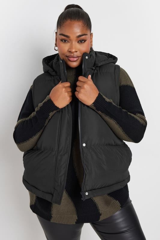 YOURS Curve Black 5-In-1 Padded Longline Puffer Coat | Yours Clothing 5