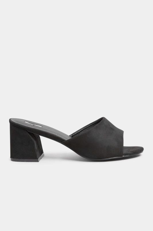 LIMITED COLLECTION Black Cut Out Block Heel Sandal In Extra Wide EEE Fit 3