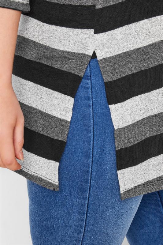 Curve Grey Striped Sweatshirt 4