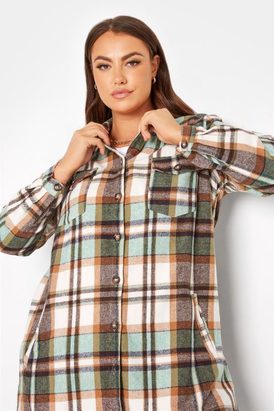 LIMITED COLLECTION Curve Green Checked Shacket_D.jpg