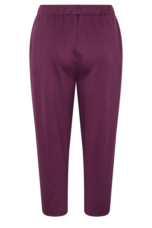 EVANS Plus Size Berry Red Luxe Wide Leg Joggers | Evans 2