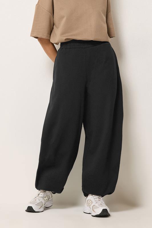 PixieGirl Petite Women's Black Brushed Balloon Joggers | PixieGirl 1