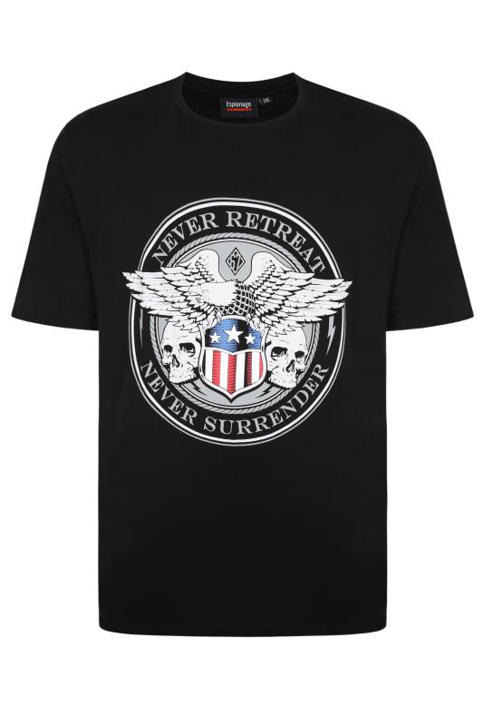 ESPIONAGE Black 'Never Surrender' Graphic T-Shirt_F.jpg
