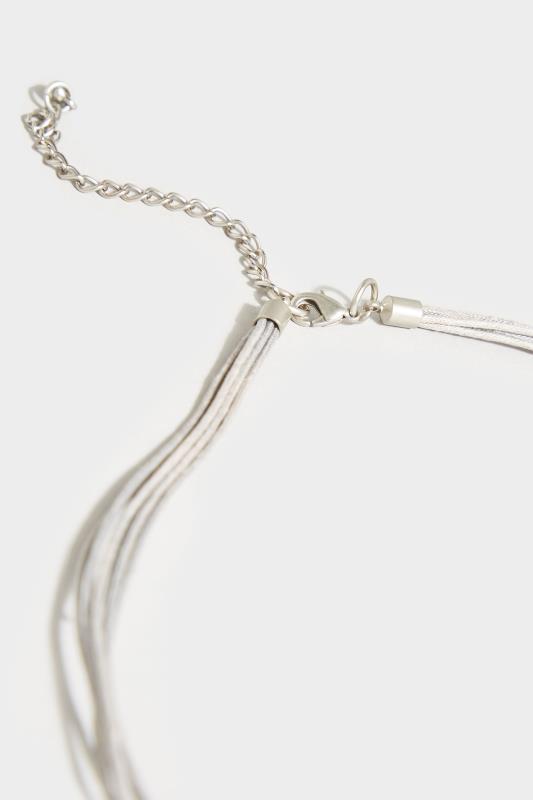 Grey & Silver Pendant Necklace 4