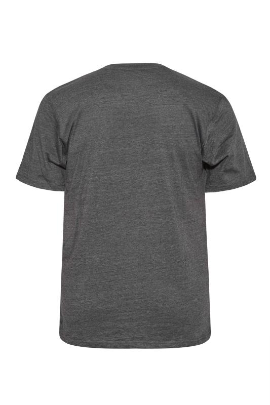 KAM Big & Tall 2 PACK Black & Grey Graphic Print T-Shirts 6