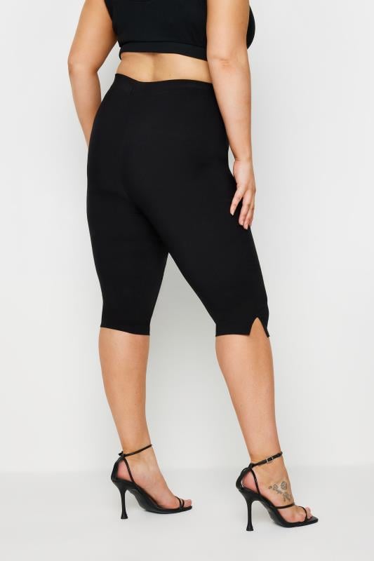 YOURS Plus Size Black Capri Cropped Trousers | Yours Clothing 3