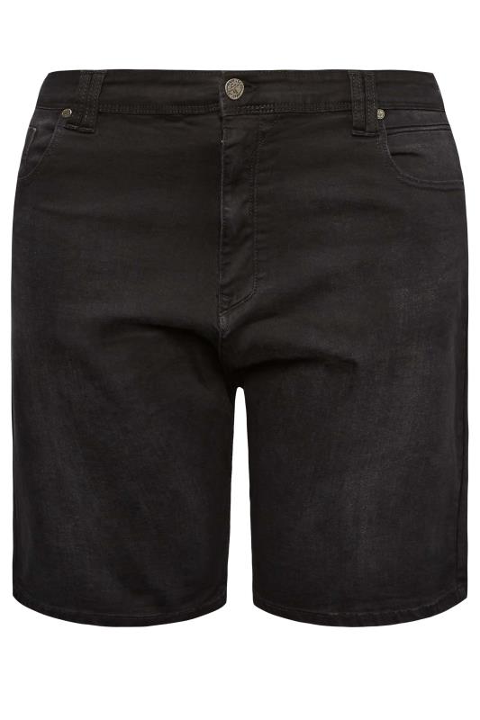KAM Big & Tall Black Denim Shorts | BadRhino  4