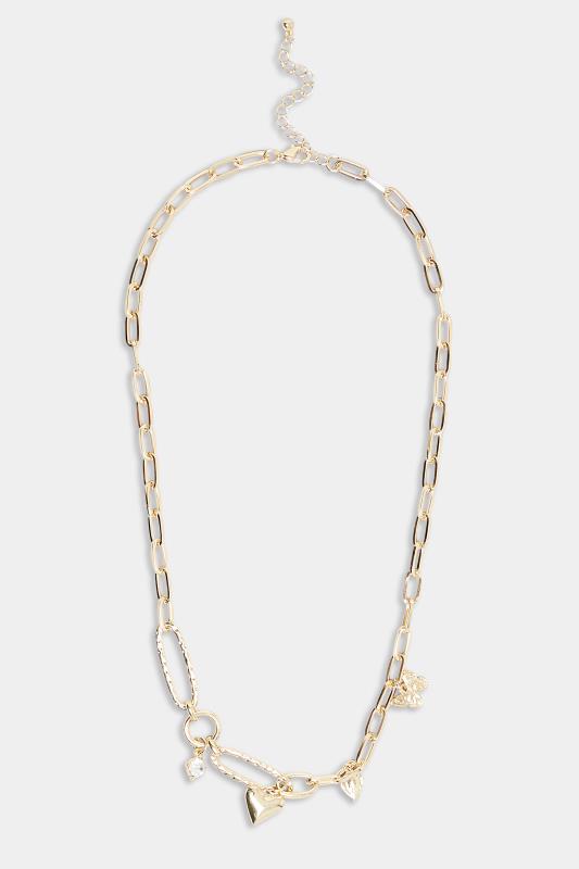 Gold Charm Chain Necklace | Yours Clothing 2