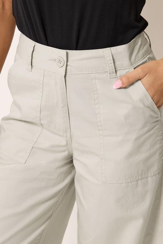 M&Co Petite Natural Brown Wide Leg Cargo Trousers | M&Co 4