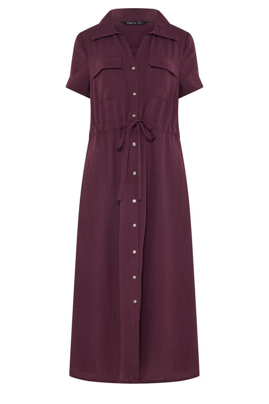 M&Co Berry Purple Utility Shirt Dress | M&Co 5