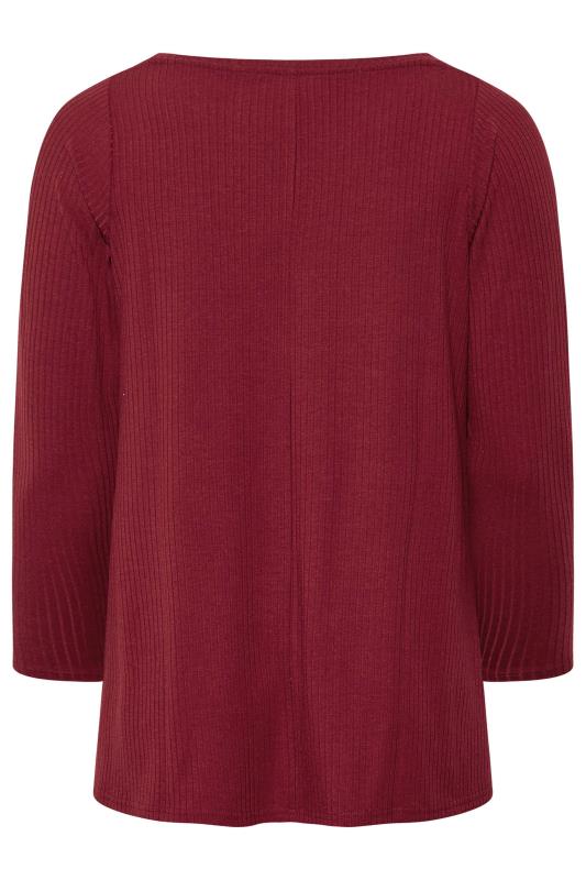 Plus Size Red Long Sleeve Top | Yours Clothing 7