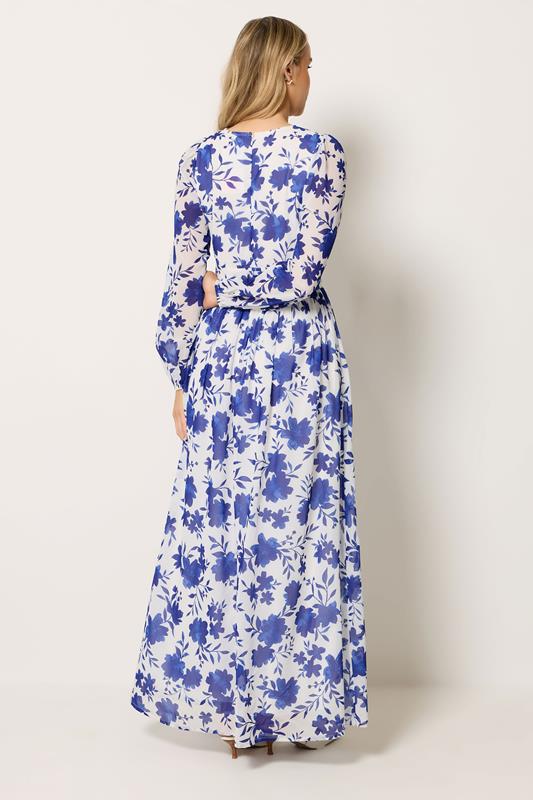 LTS Tall Women's Blue & White Floral Maxi Dress | Long Tall Sally 2