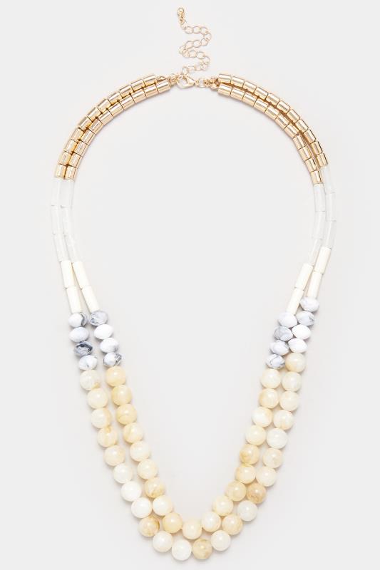 Gold Tone Statement Beaded Necklace | Yours Clothing 2