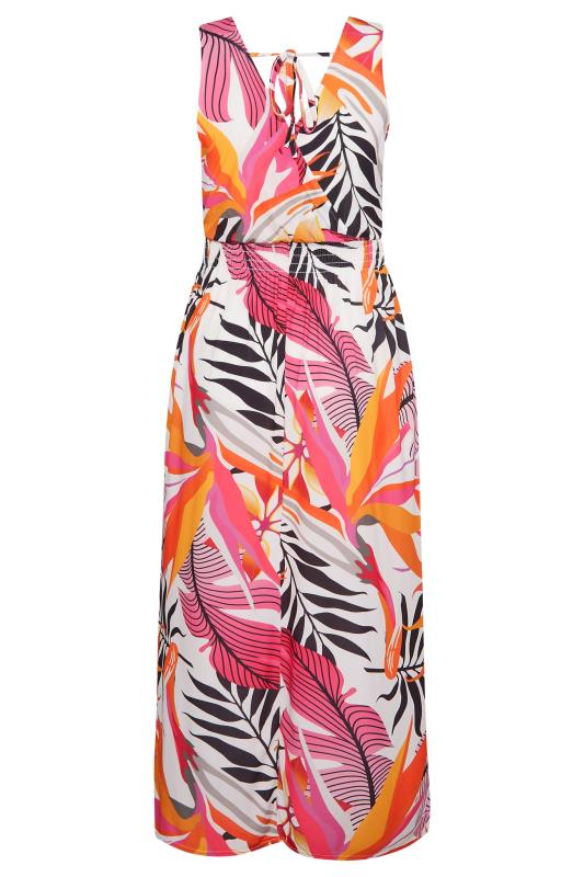 YOURS LONDON Curve White & Pink Tropical Print Maxi Dress_Y.jpg