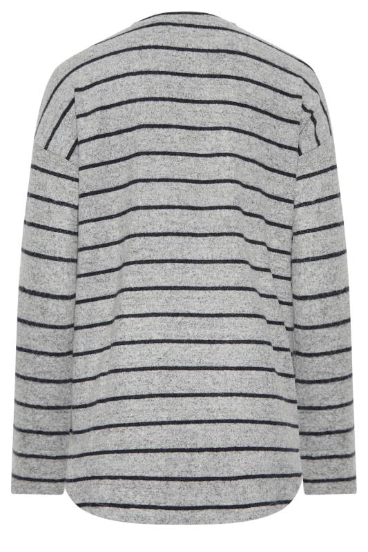 LTS Tall Women's Grey Stripe Soft Touch Top | Long Tall Sally 6