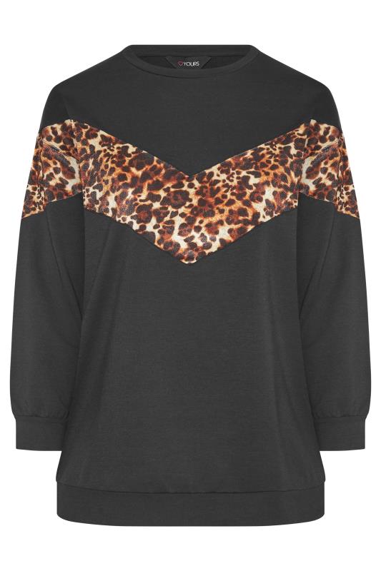 Curve Black Leopard Print Panel Sweatshirt_F.jpg