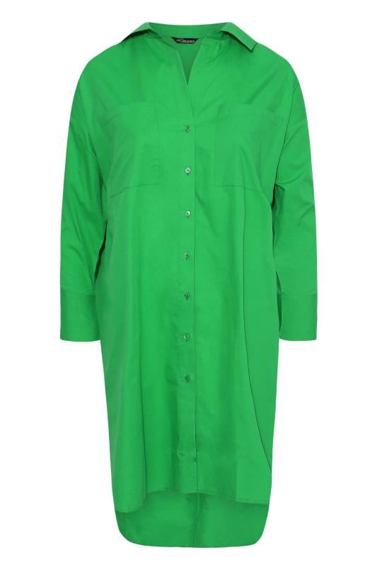 LIMITED COLLECTION Plus Size Green Midi Shirt Dress | Yours Clothing 6