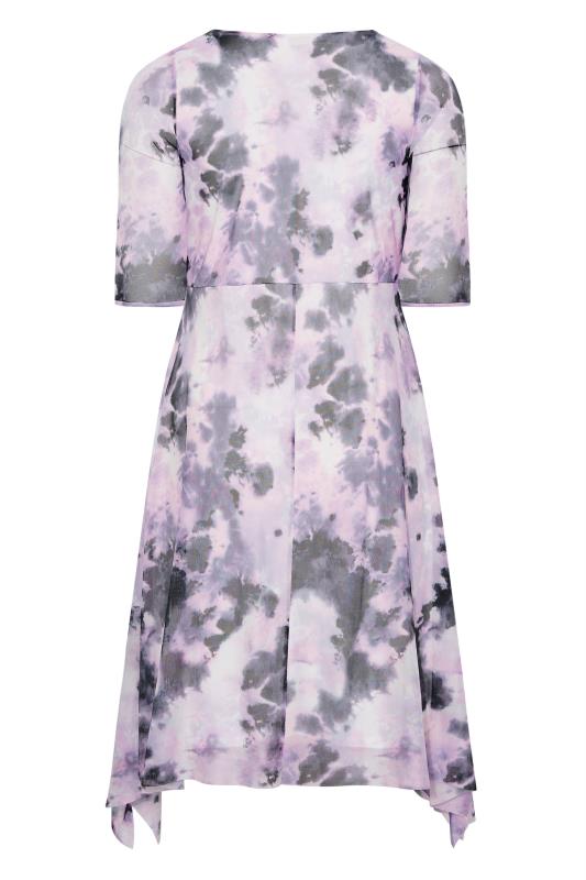 YOURS LONDON Curve Pink Marble Print Wrap Dress 7