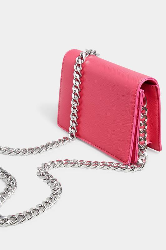 Plus Size Pink Chunky Chain Crossbody Bag | Yours Clothing 5