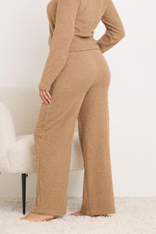 PixieGirl Petite Women's Camel Brown Chenille Wide Leg Trousers | PixieGirl 2
