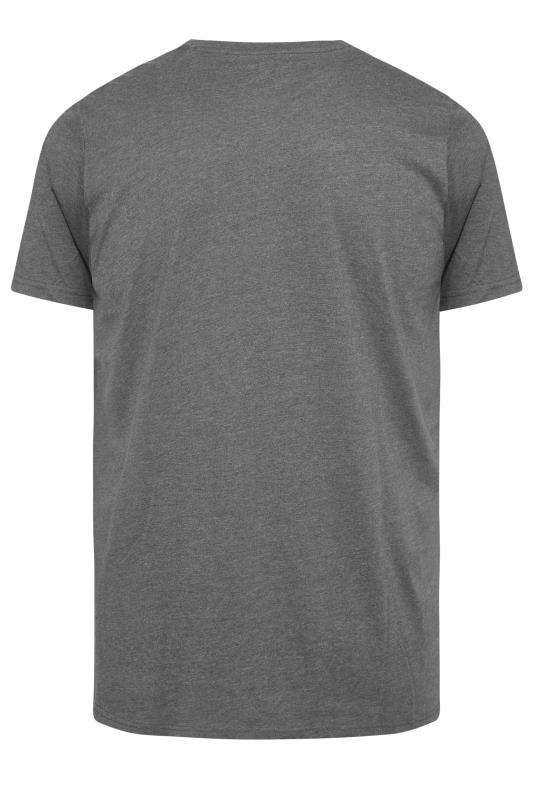 BadRhino Big & Tall Charcoal Grey Plain T-Shirt 4